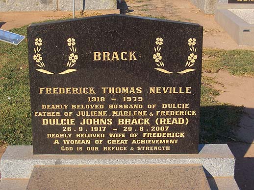 FREDERICK THOMAS NEVILLE BRACK