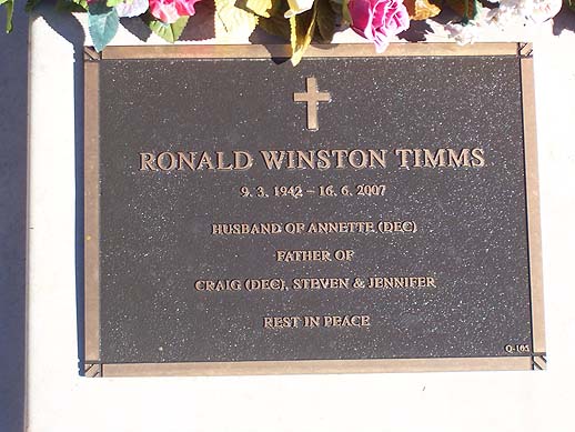 RONALD WINSTON TIMMS