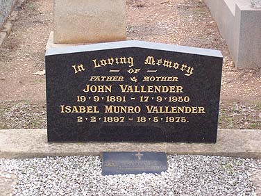 ISABELA MUNRO VALLENDER
