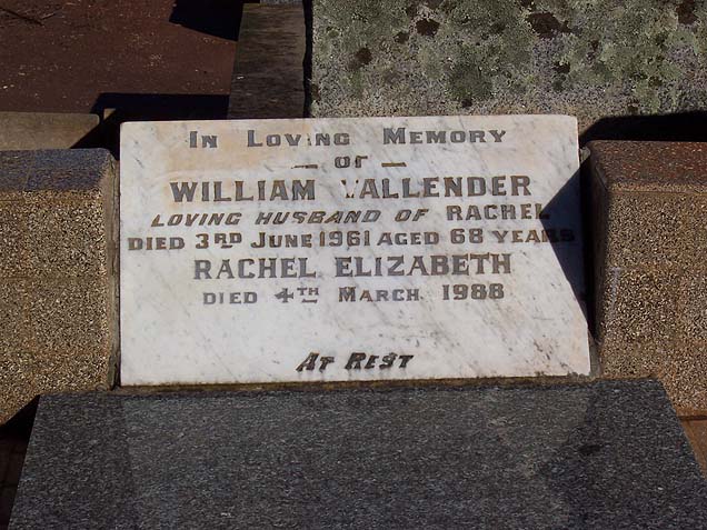 RACHEL ELIZABETH VALLENDER