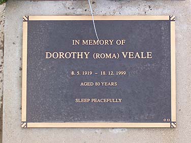 DOROTHY ROMA VEALE