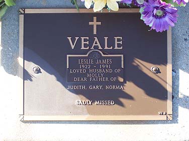 LESLIE JAMES VEALE