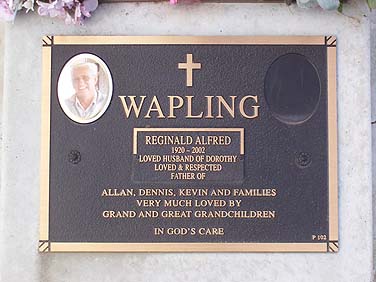 REGINALD ALFRED WAPLING