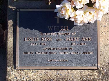 LESLIE ROSS WELSH