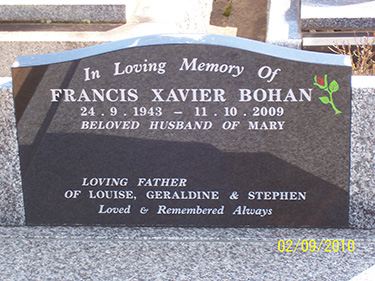 FRANCIS XAVIER BOHAN