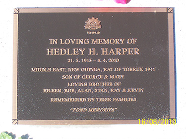 HEDLEY HAROLD HARPER