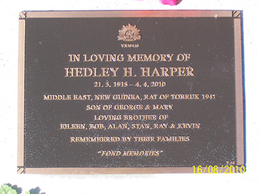 HEDLEY HAROLD HARPER