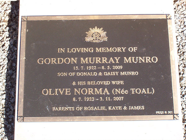 OLIVE NORMA MUNRO