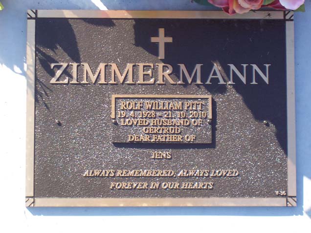 ROLF WILLIAM PITT ZIMMERMANN