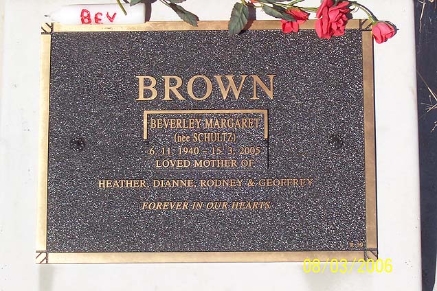 BEVERLEY MARGARET BROWN