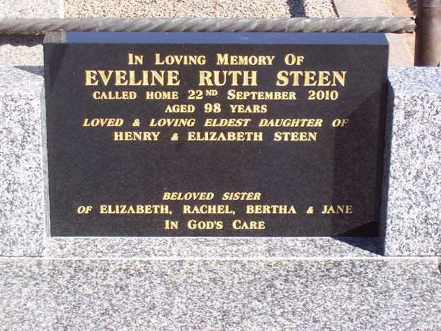 EVELINE RUTH Miss STEEN