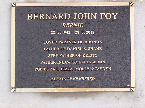 BERNARD JOHN FOY