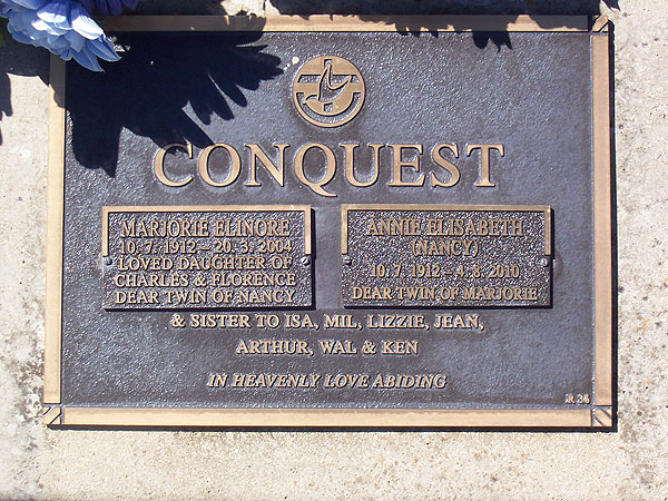 ANNIE ELIZABETH CONQUEST