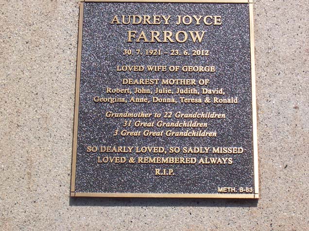 AUDREY JOYCE FARROW