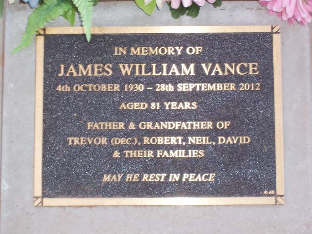 JAMES WILLIAM VANCE