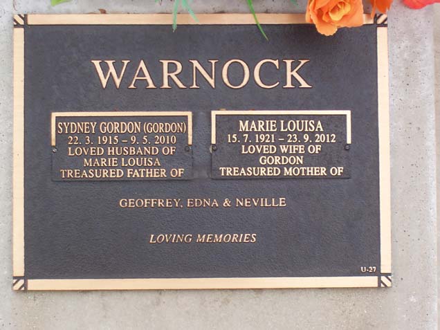 MARIE LOUISA WARNOCK