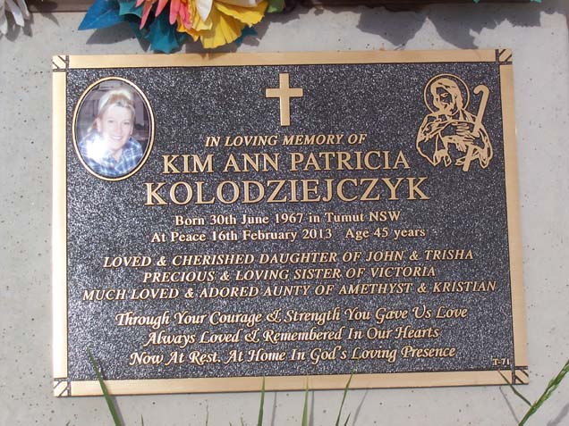 KIMBERLEY ANN PATRICIA (Miss) KOLODZIEJCZYK