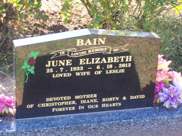 JUNE ELIZABETH BAIN