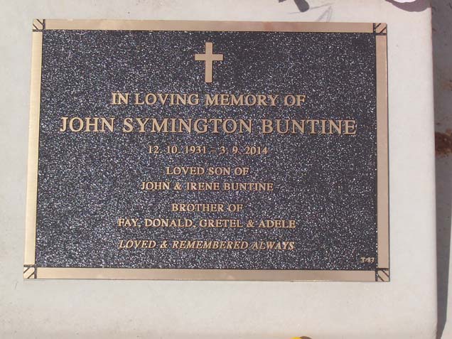 JOHN SYMINGTON BUNTINE