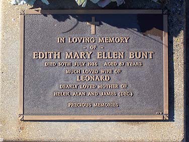 EDITH MARY ELLEN BUNT
