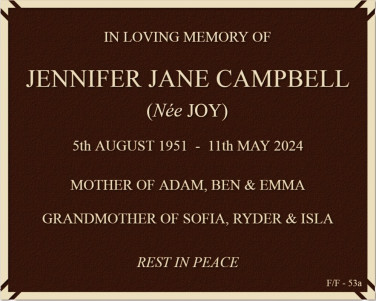 JENNIFER JANE CAMPBELL