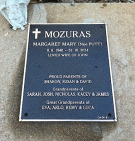 MARGARET MARY MOZURAS