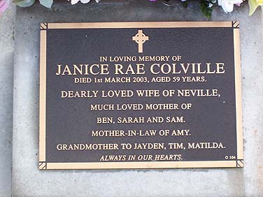 JANICE RAE COLVILLE