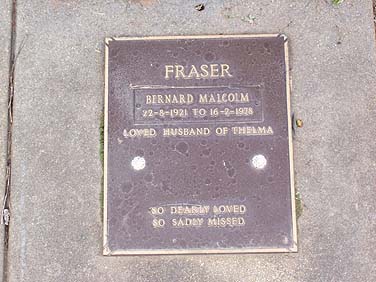 BERNARD MALCOLM FRASER