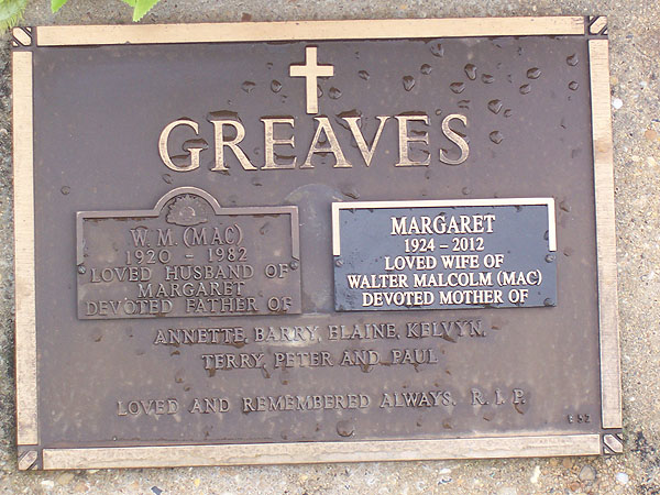 WALTER MALCOLM GREAVES