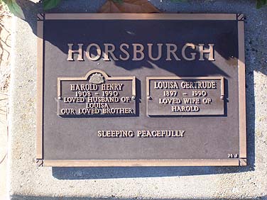 HAROLD HENRY HORSBURGH
