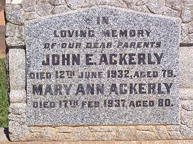MARY ANN ACKERLY