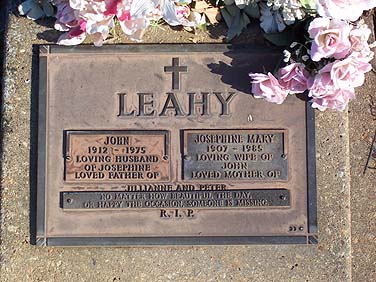 JOSEPHINE MARY LEAHY