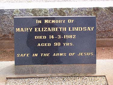 MARY ELIZABETH LINDSAY