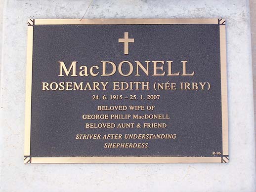 ROSEMARY EDITH MacDONELL