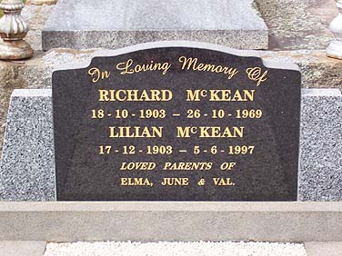 LILLIAN JANE McKEAN