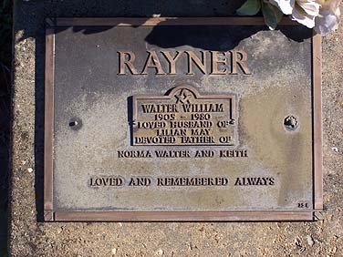 WALTER WILLIAM RAYNER