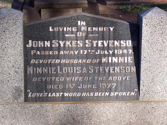 JOHN SYKES STEVENSON