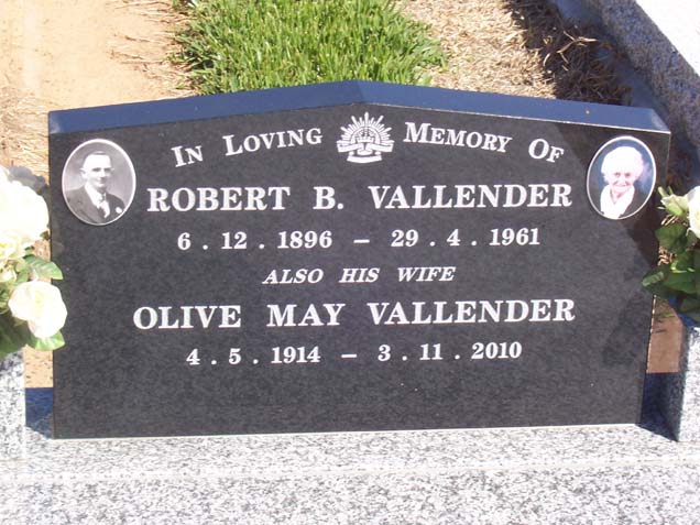 OLIVE MAY VALLENDER