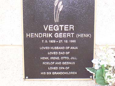 HENDRIK GEERT VEGTER