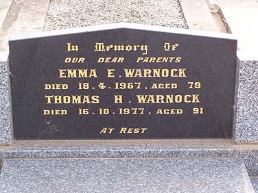 EMMA ELIZABETH WARNOCK