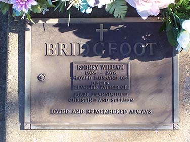 RODNEY WILLIAM BRIDGFOOT